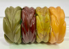 BB610 wide leaf like carving bakelite bangles